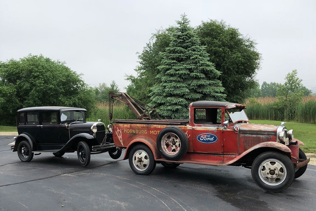 Ford Truck Towing a Car